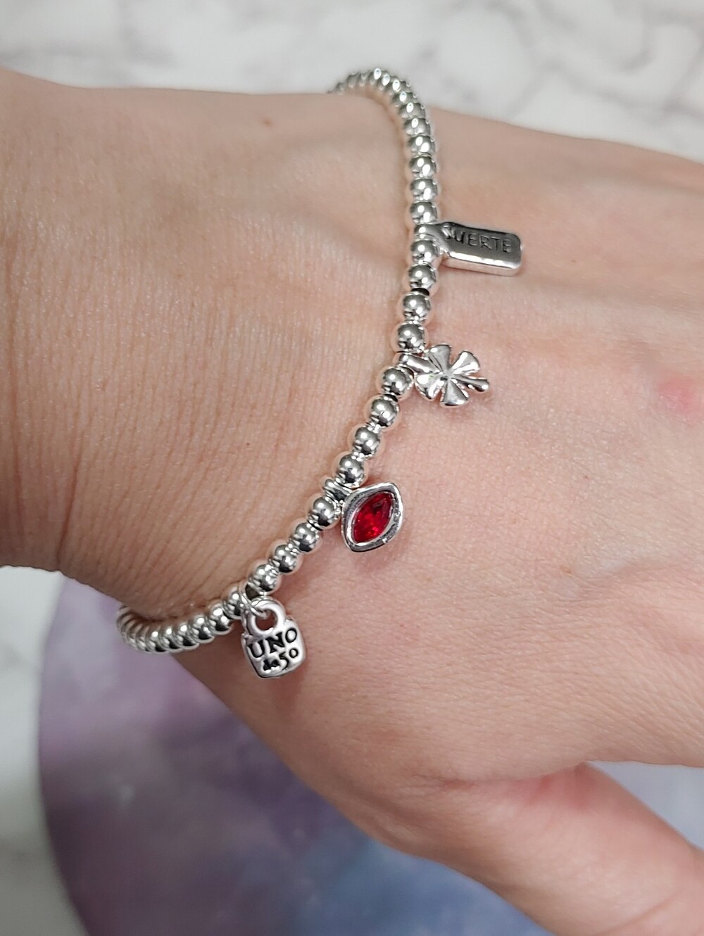 Good Luck UNO de 50 Charm Bracelet - Picture 6 of 7